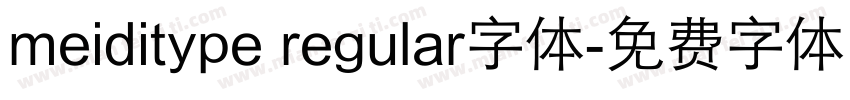 meiditype regular字体字体转换